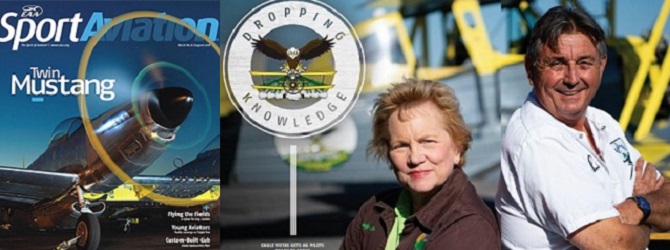 Randy and Beverly Berry with AgCat aircraft from Sport Aviation Magazine, August 2018